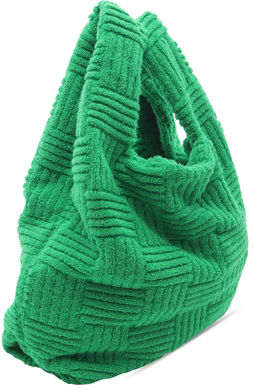 Bottega Veneta Terry Cloth Shopping Tote Groen