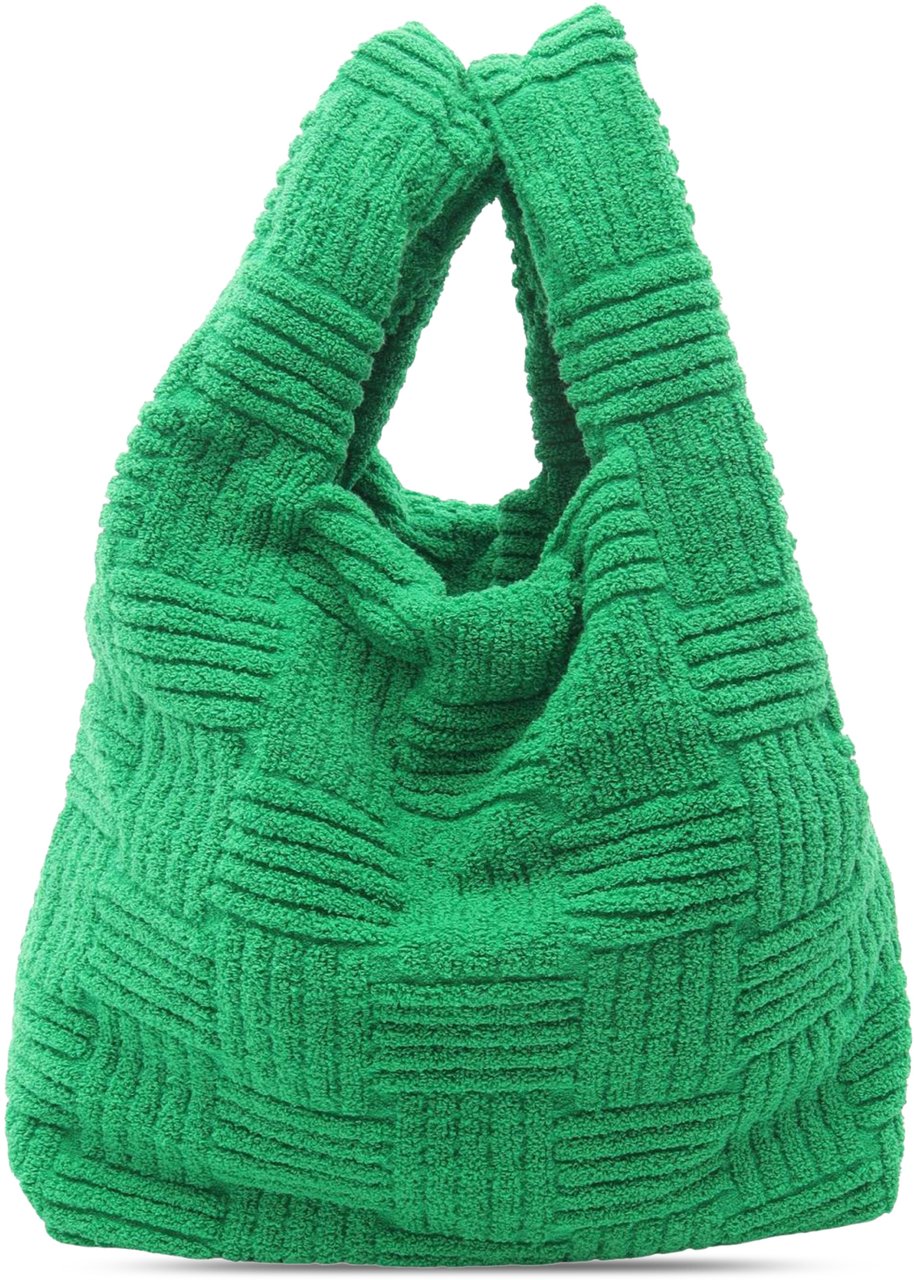 Bottega Veneta Terry Cloth Shopping Tote Groen