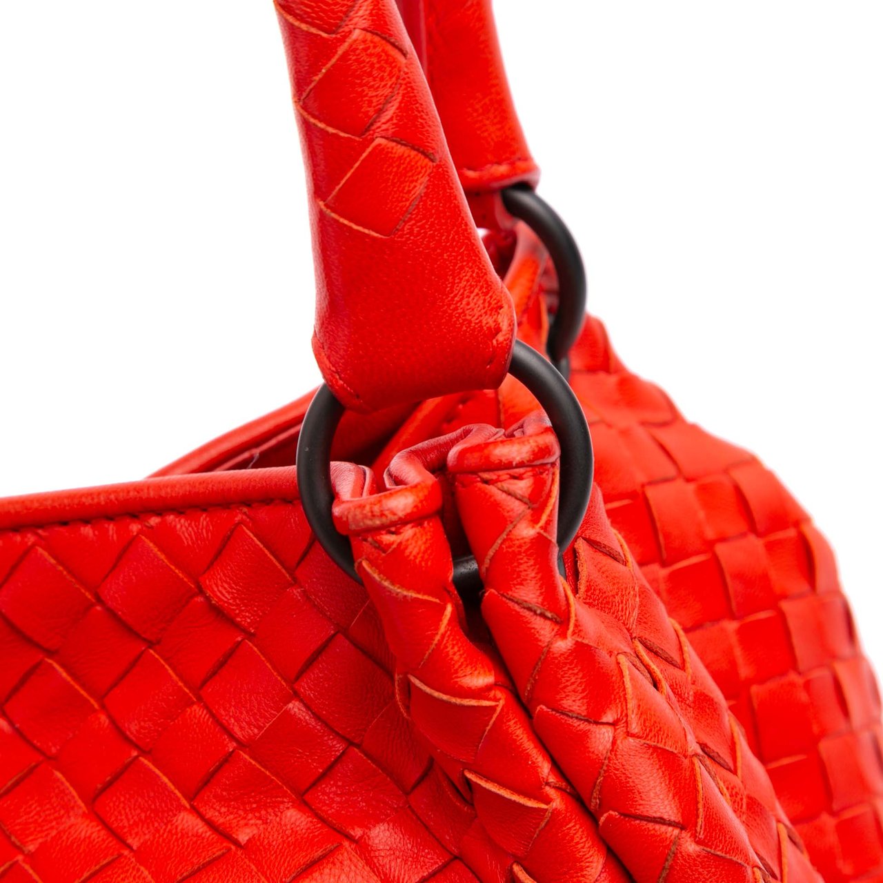 Bottega Veneta Nappa Intrecciato Parachute Tote Rood