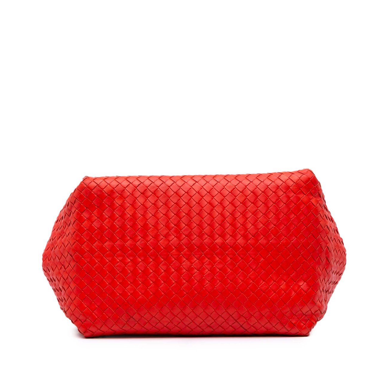 Bottega Veneta Nappa Intrecciato Parachute Tote Rood