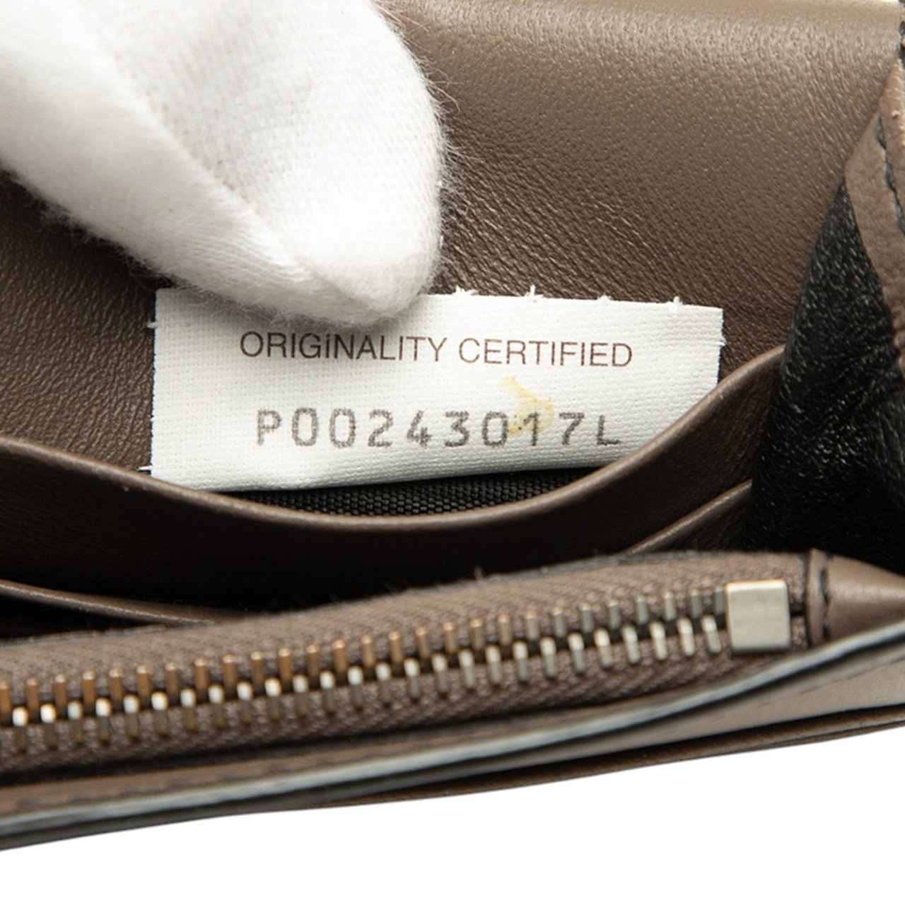 Bottega Veneta Nappa Intrecciato Fringe Wallet on Chain Bruin