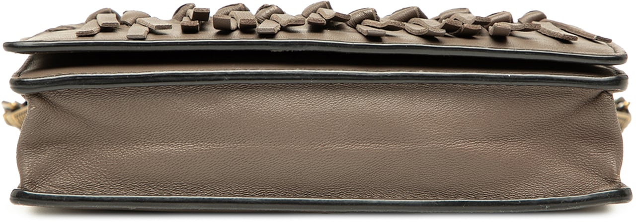 Bottega Veneta Nappa Intrecciato Fringe Wallet on Chain Bruin