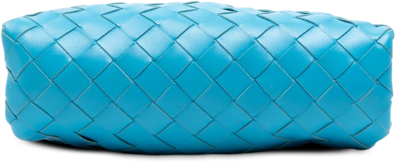 Bottega Veneta Nappa Intrecciato The Mini Pouch Crossbody Blauw