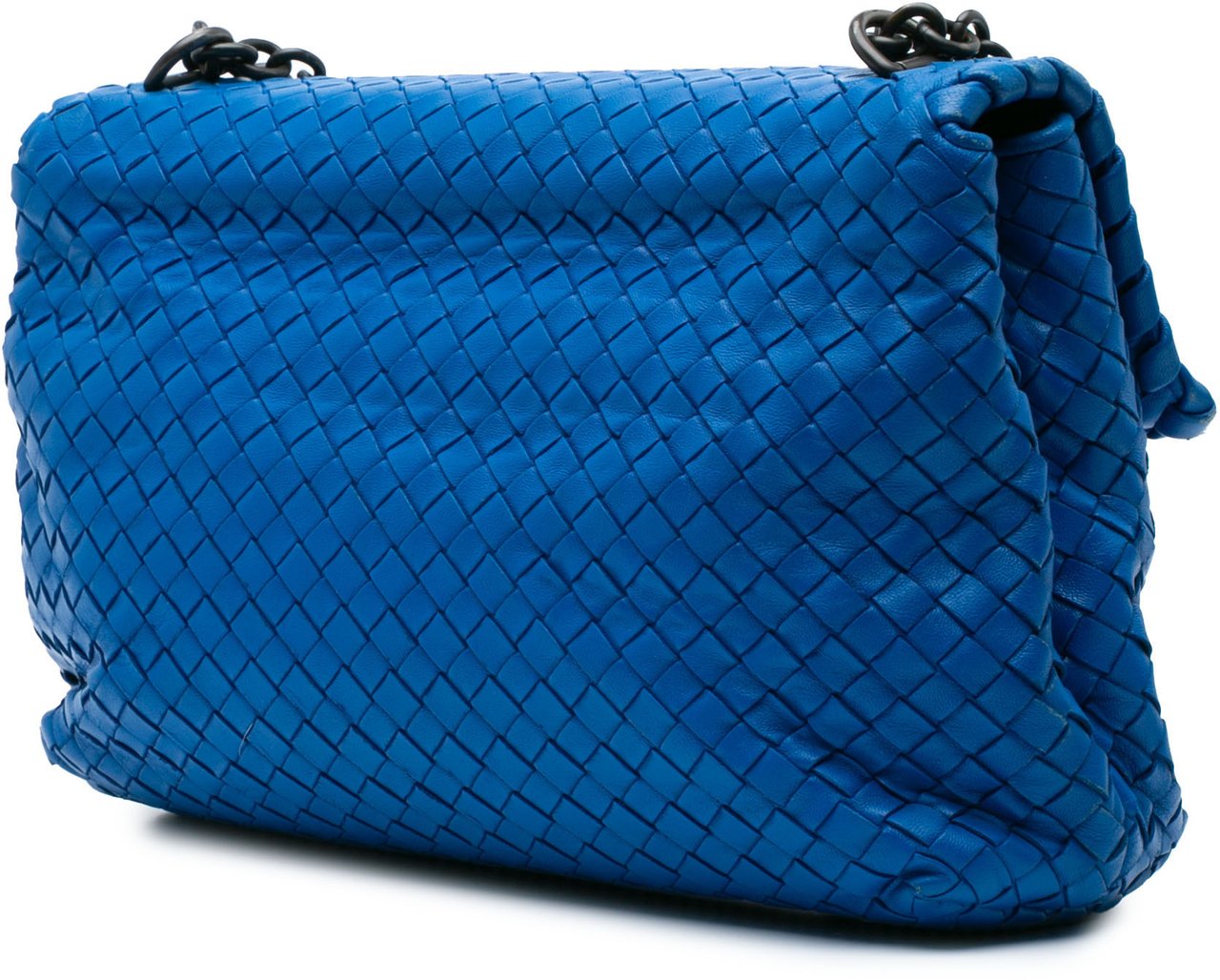 Bottega Veneta Medium Nappa Intrecciato Olimpia Shoulder Bag Blauw