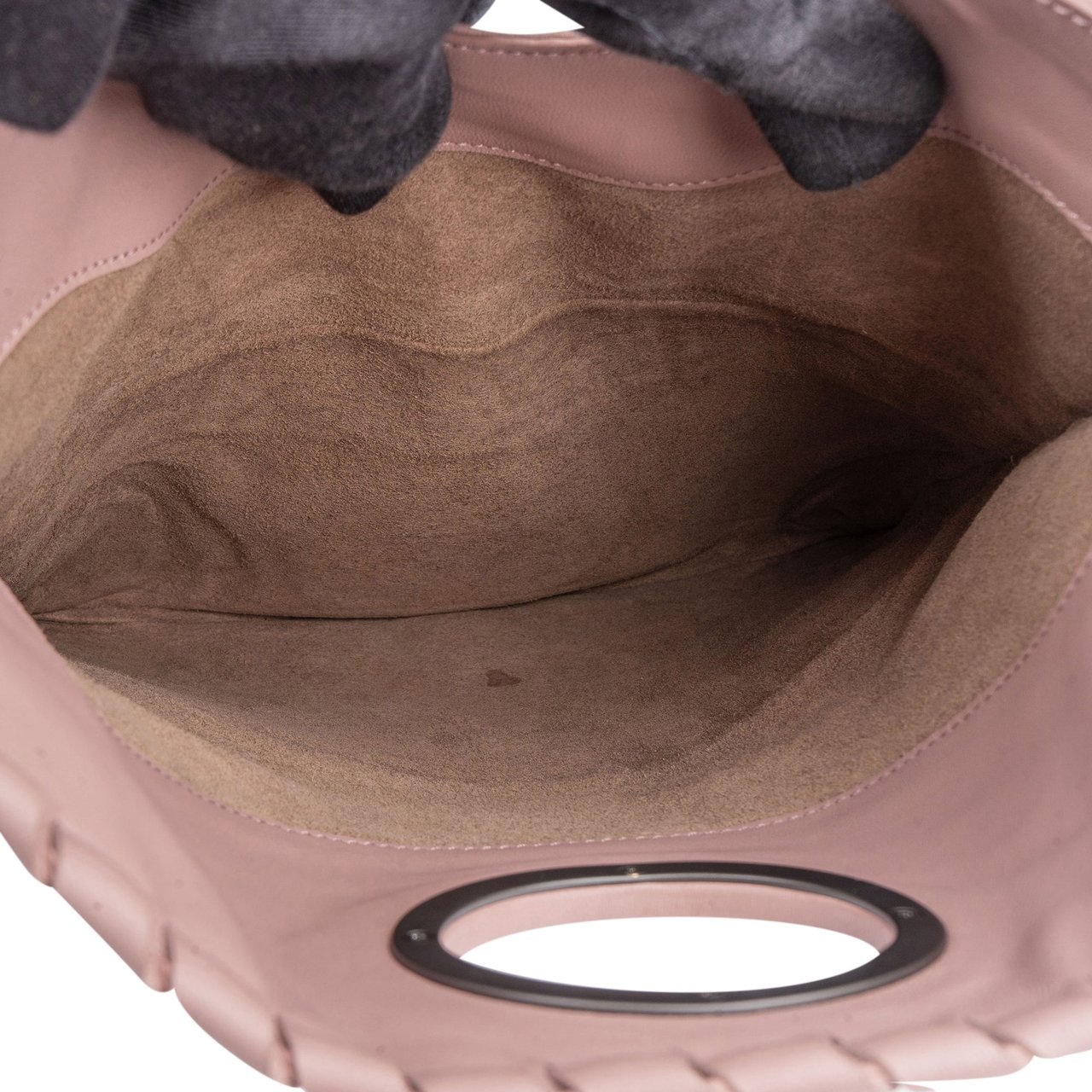 Bottega Veneta Bottega Veneta Intrecciato Leather Turnlock Clutch Roze