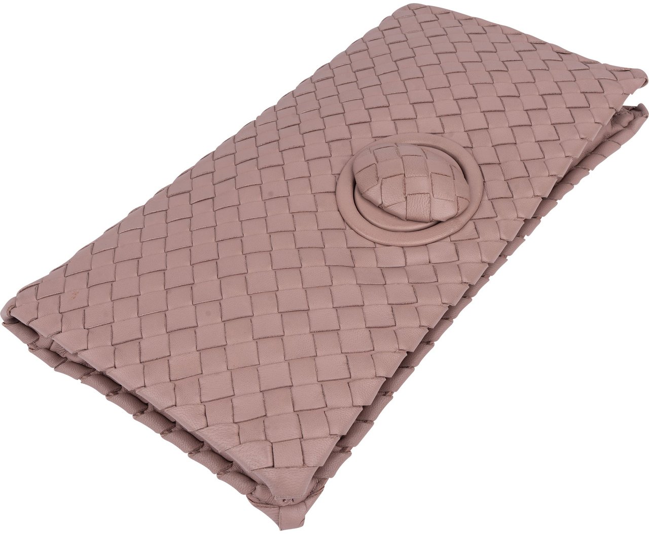 Bottega Veneta Bottega Veneta Intrecciato Leather Turnlock Clutch Roze