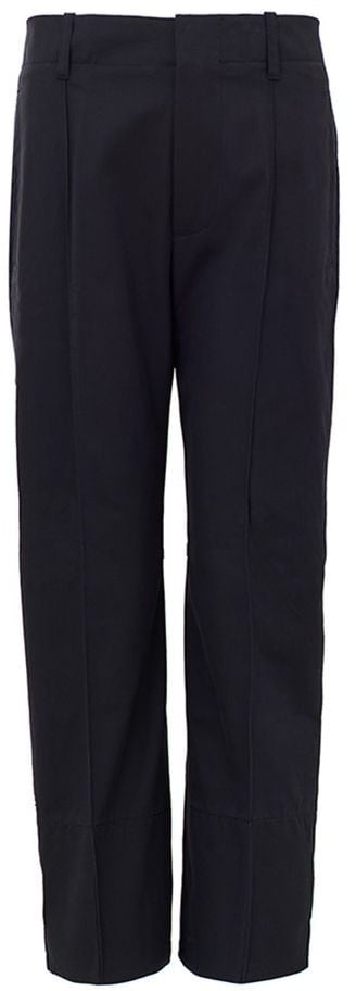 Bottega Veneta Navy Blue Cotton Casual Pants Blauw
