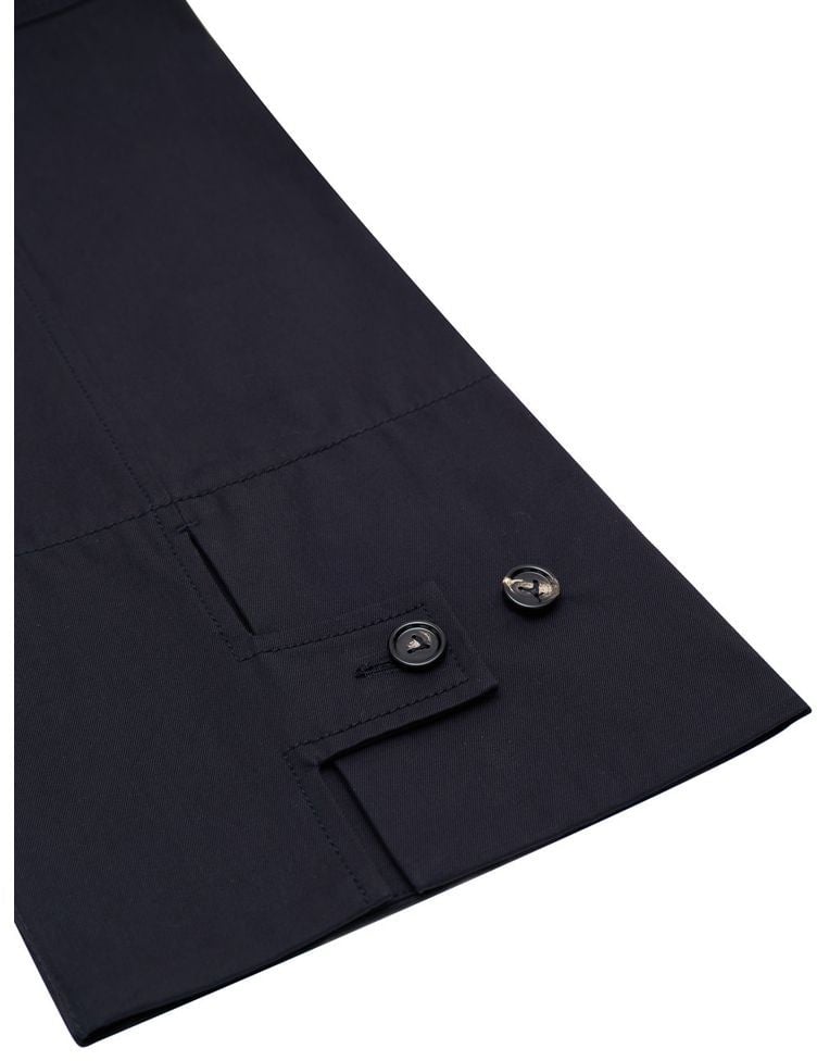 Bottega Veneta Navy Blue Cotton Casual Pants Blauw