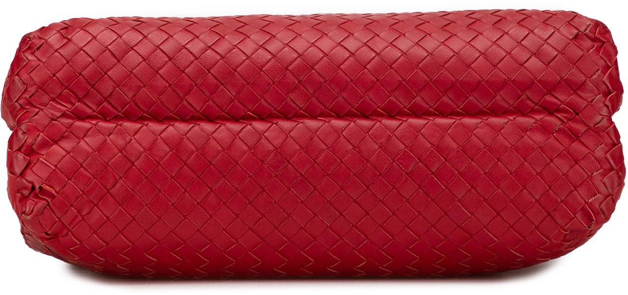 Bottega Veneta Nappa Intrecciato Shoulder Bag Rood