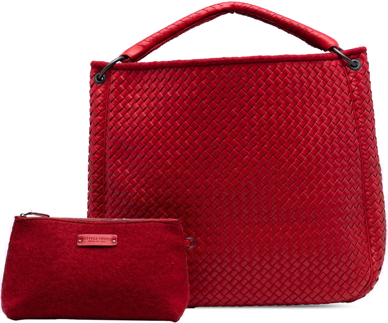 Bottega Veneta Nappa Intrecciato Tote Rood