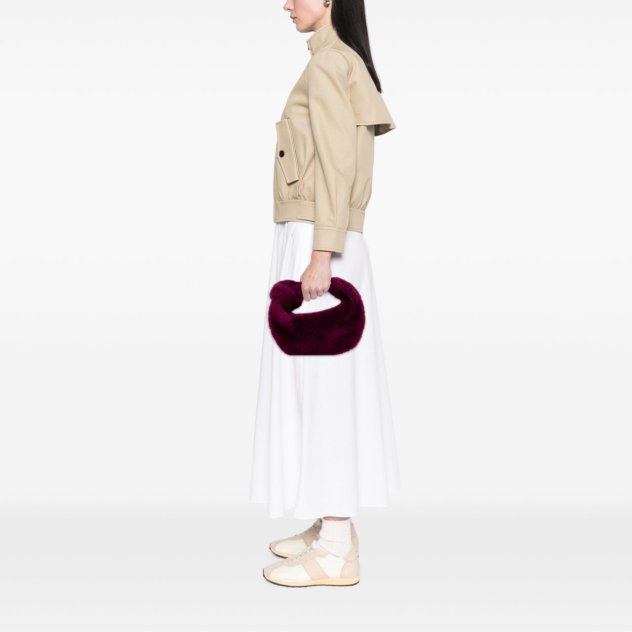 Bottega Veneta Mini Shearling Jodie Paars