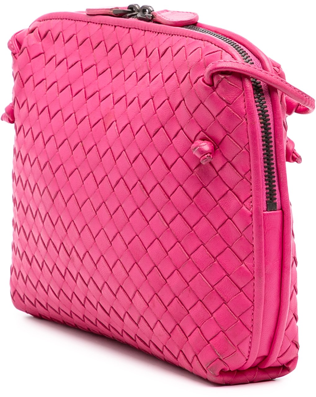 Bottega Veneta Nappa Intrecciato Nodini Crossbody Roze