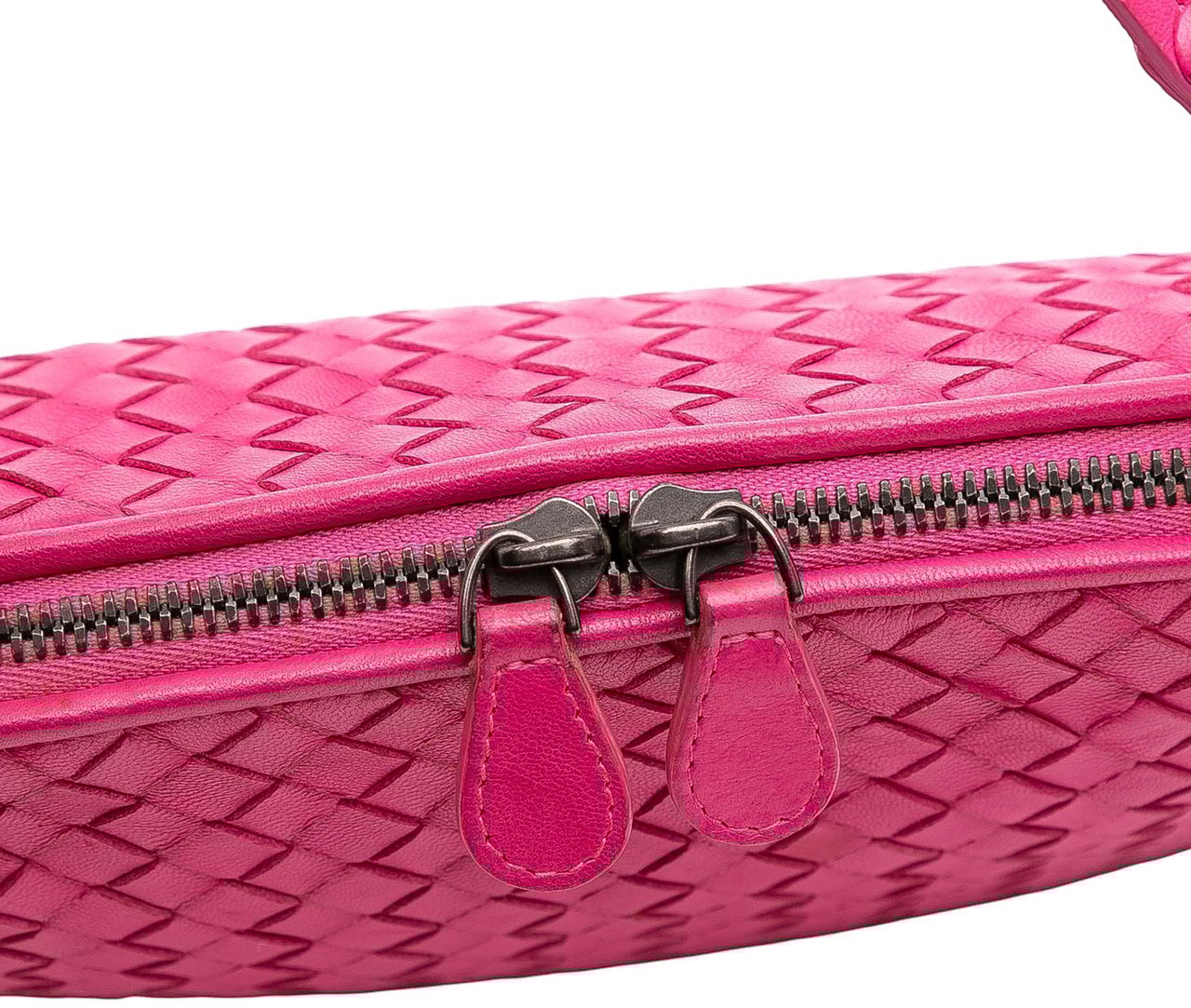 Bottega Veneta Nappa Intrecciato Nodini Crossbody Roze
