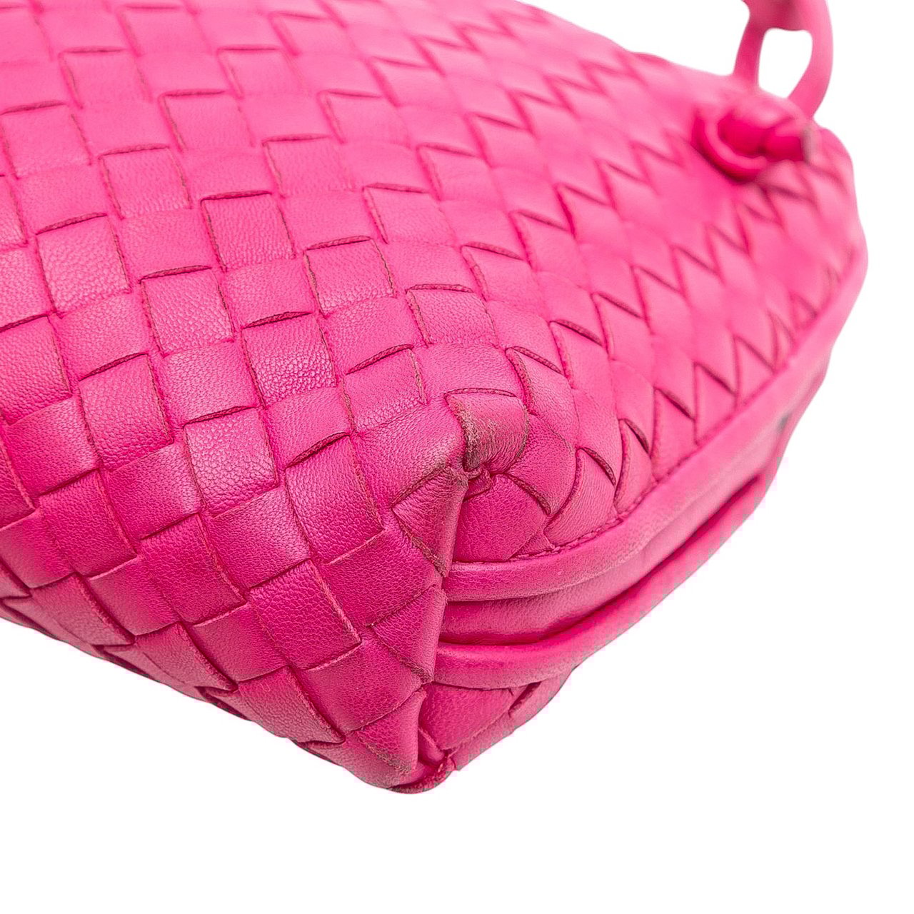 Bottega Veneta Nappa Intrecciato Nodini Crossbody Roze