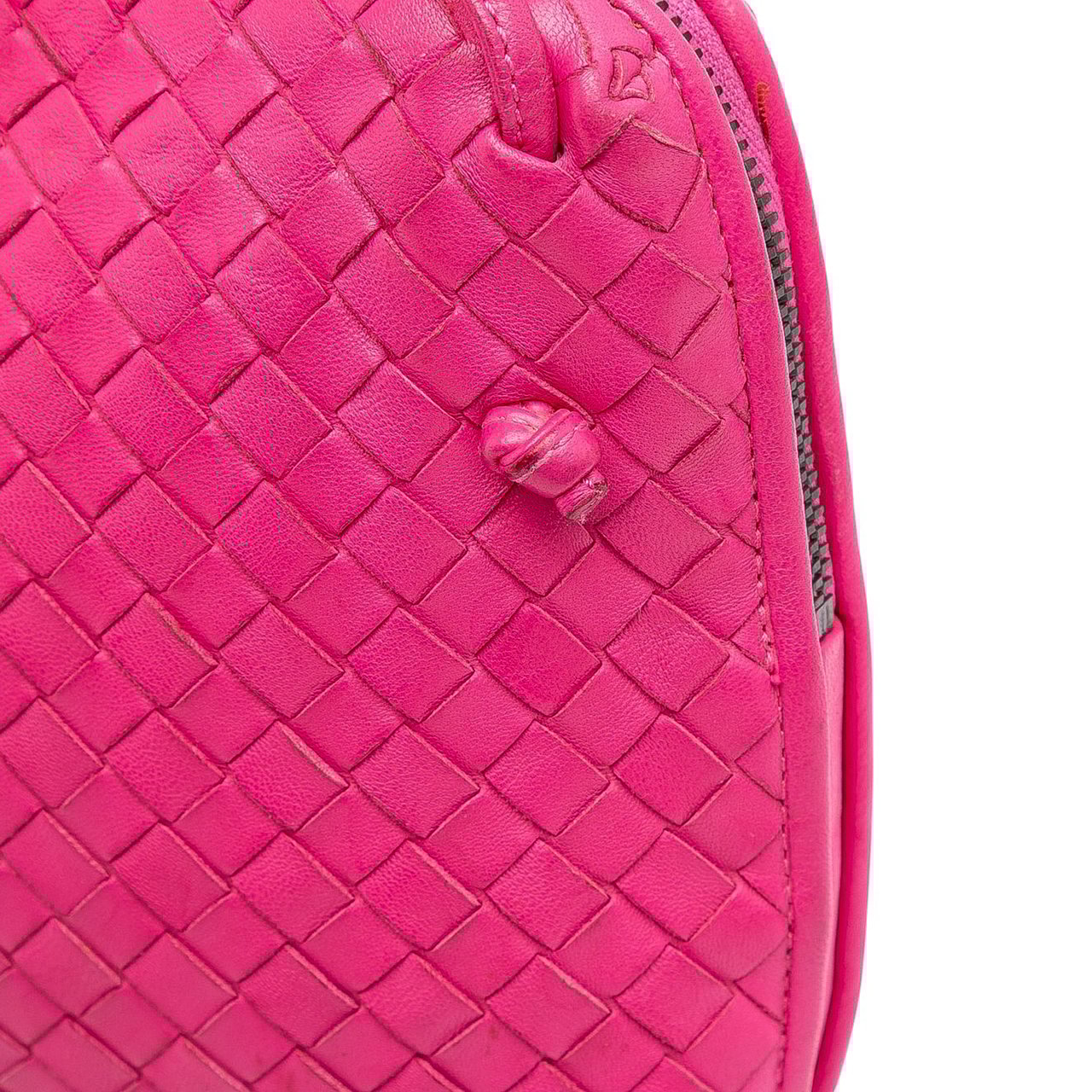 Bottega Veneta Nappa Intrecciato Nodini Crossbody Roze