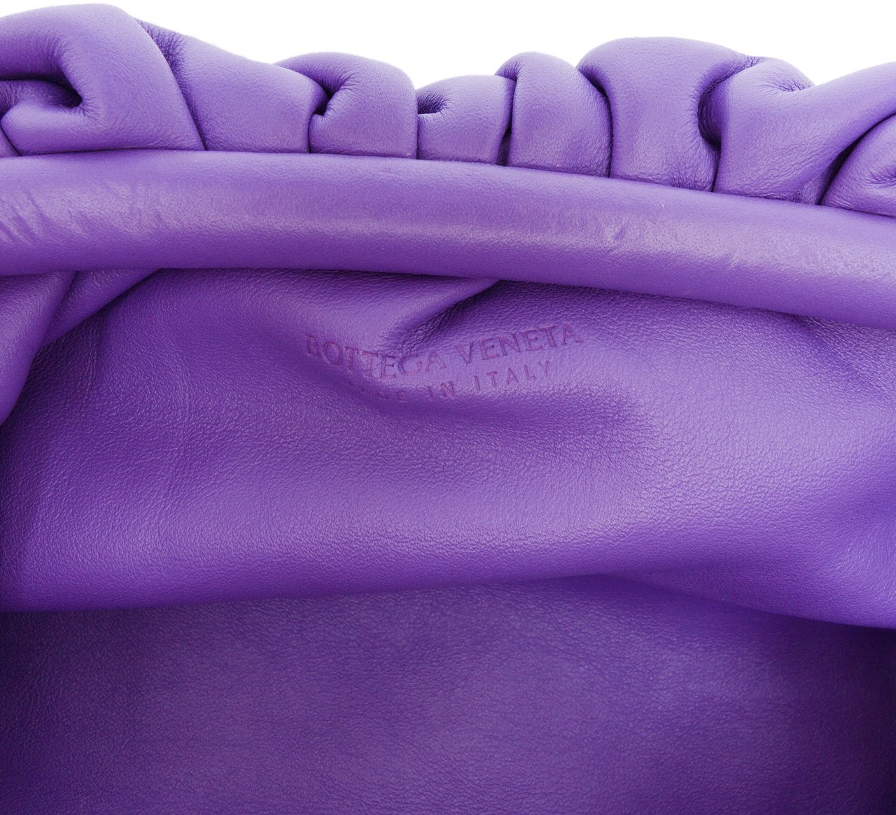 Bottega Veneta Lambskin The Mini Pouch Crossbody Paars