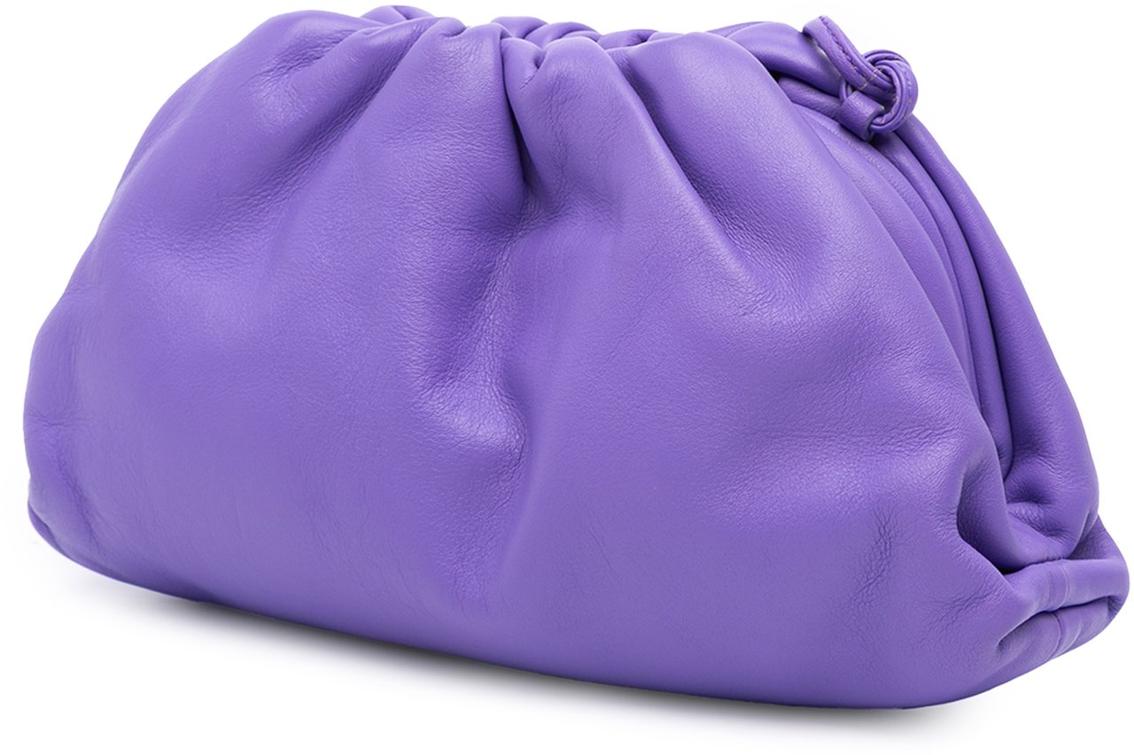 Bottega Veneta Lambskin The Mini Pouch Crossbody Paars