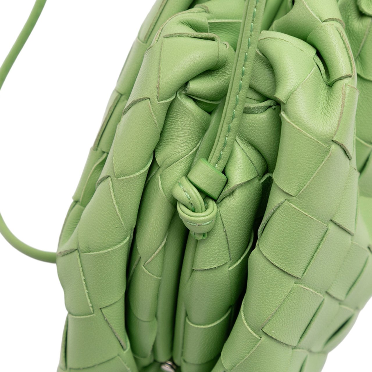 Bottega Veneta Nappa Intrecciato The Mini Pouch Crossbody Groen