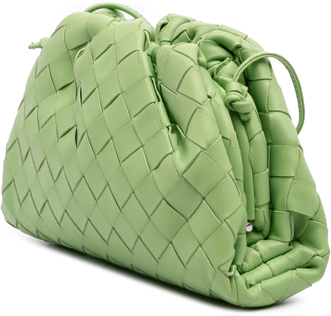 Bottega Veneta Nappa Intrecciato The Mini Pouch Crossbody Groen
