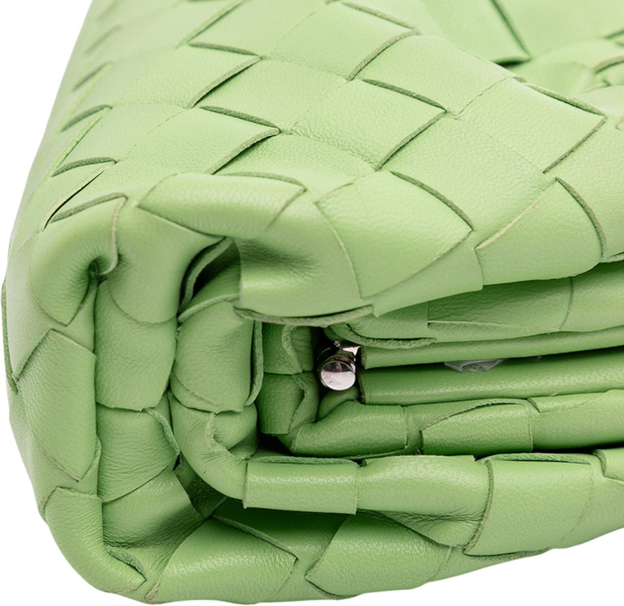 Bottega Veneta Nappa Intrecciato The Mini Pouch Crossbody Groen