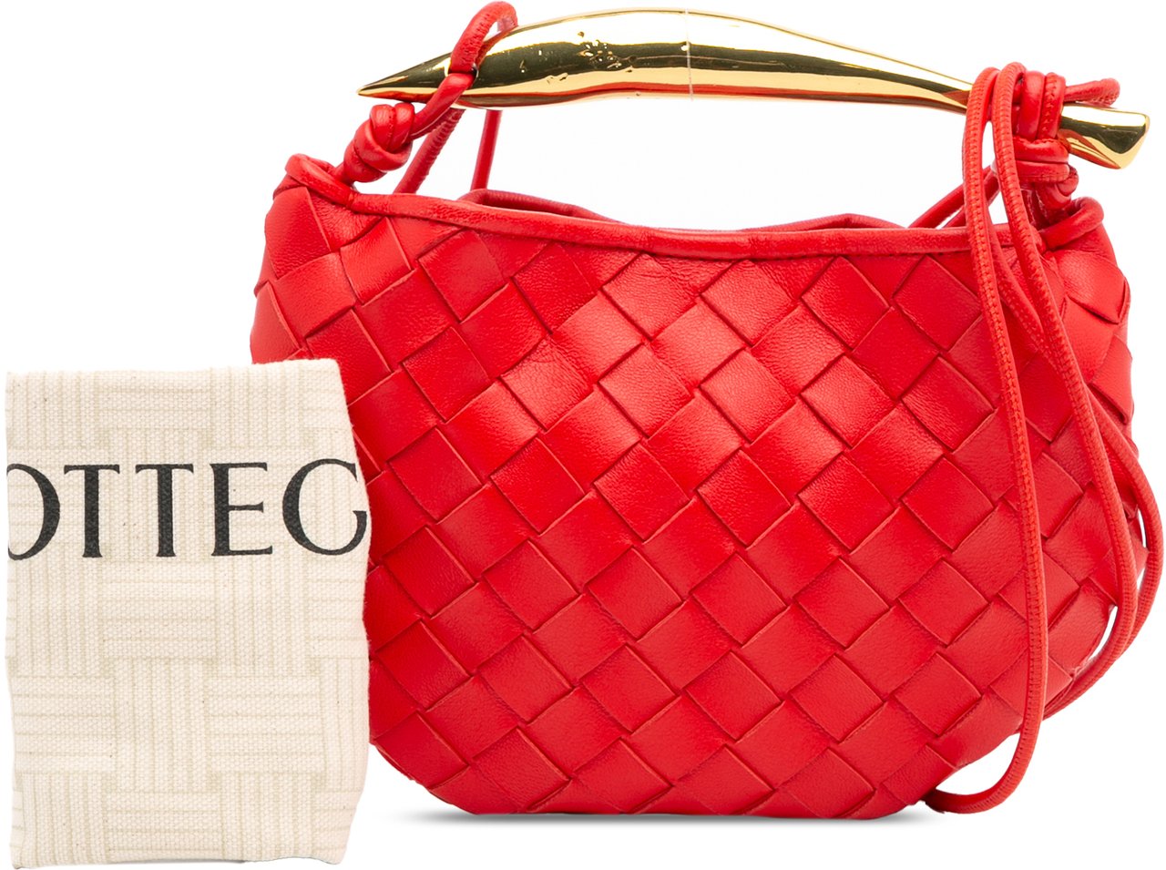 Bottega Veneta Baby Lambskin Intrecciato Sardine Rood