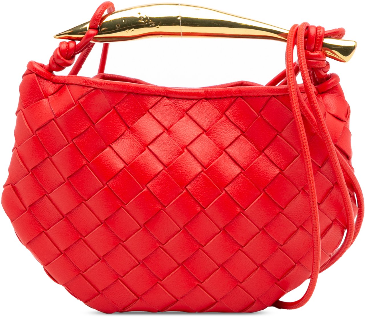 Bottega Veneta Baby Lambskin Intrecciato Sardine Rood