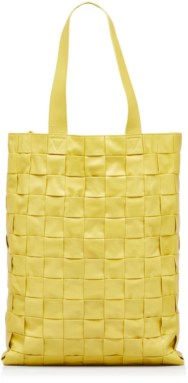 Bottega Veneta Nappa Maxi Intrecciato Cassette Tote Geel