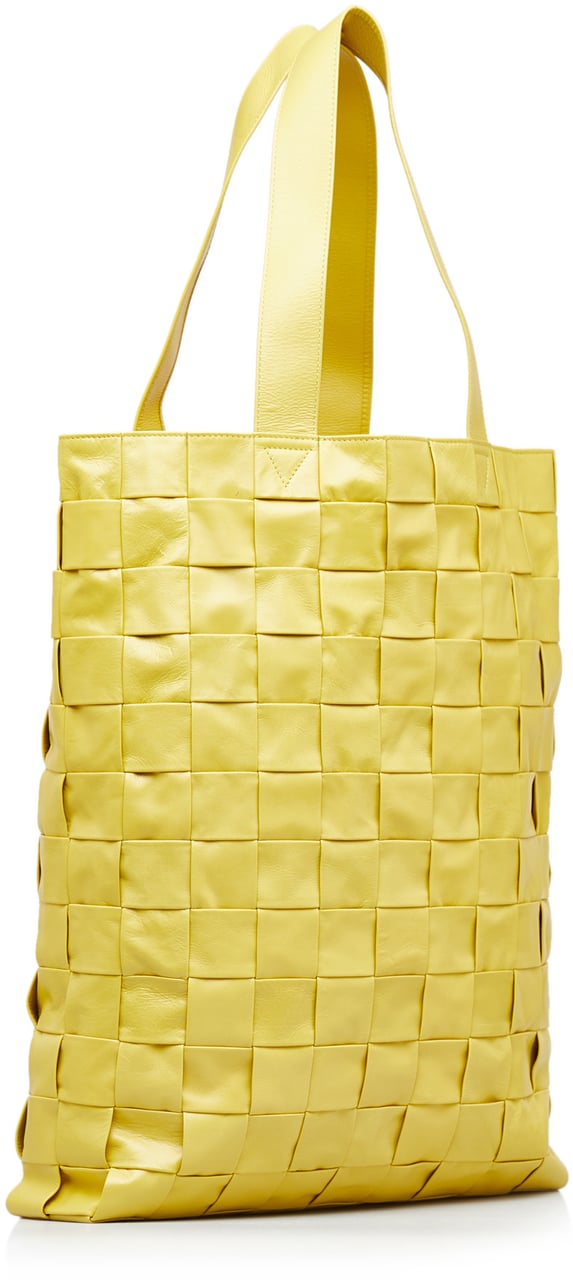 Bottega Veneta Nappa Maxi Intrecciato Cassette Tote Geel