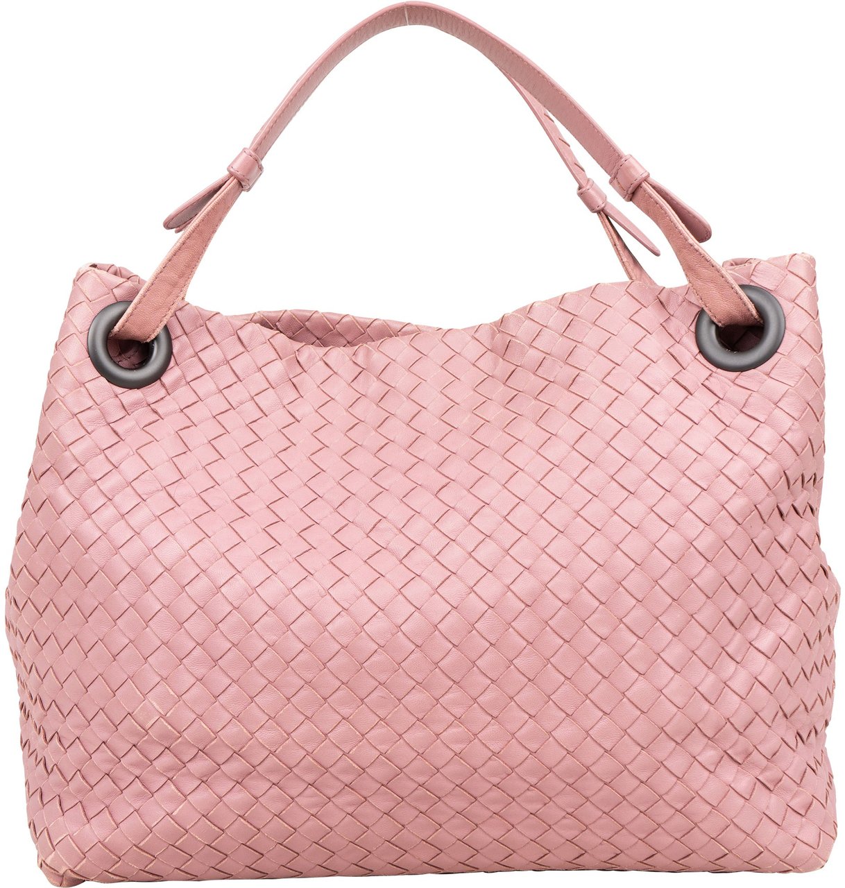 Bottega Veneta Intrecciato Leather Garda Handbag Rood