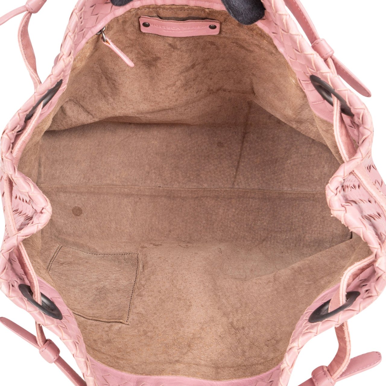 Bottega Veneta Bottega Veneta Intrecciato Leather Garda Handbag Rood