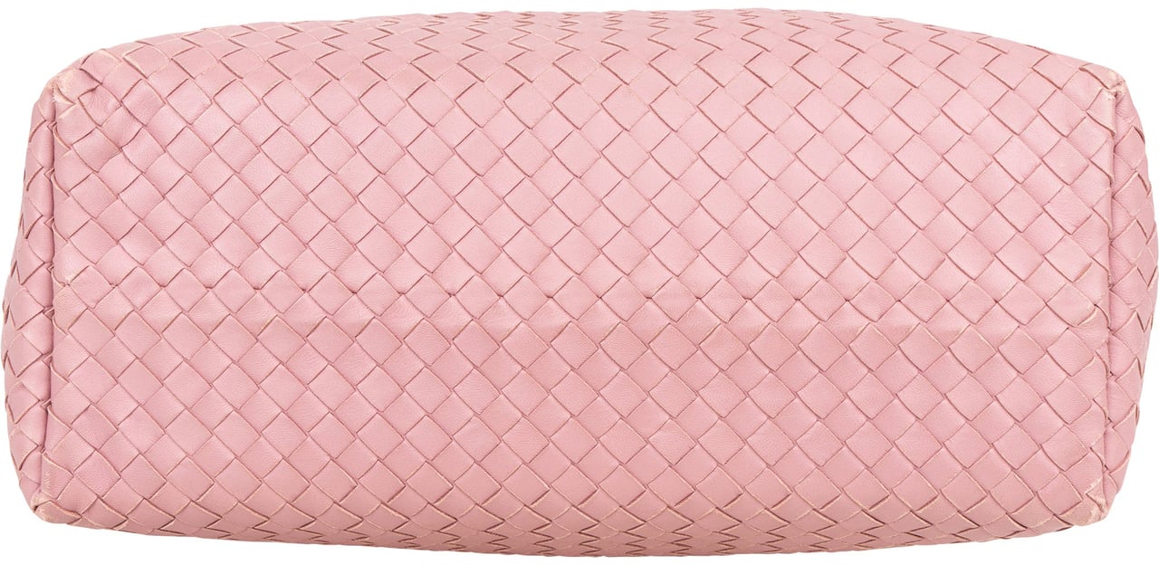 Bottega Veneta Bottega Veneta Intrecciato Leather Garda Handbag Rood