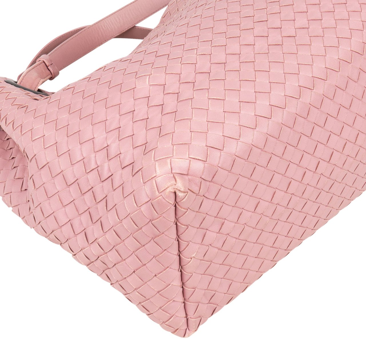 Bottega Veneta Intrecciato Leather Garda Handbag Rood