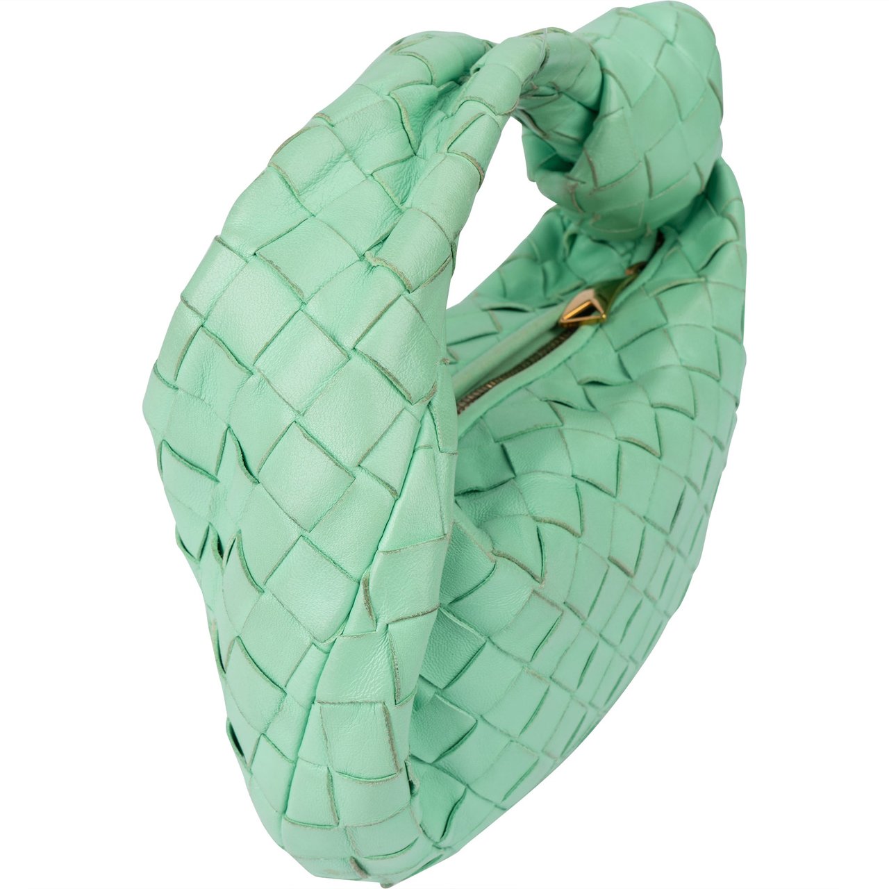 Bottega Veneta Intrecciato Leather Mini Jodie Handbag Groen