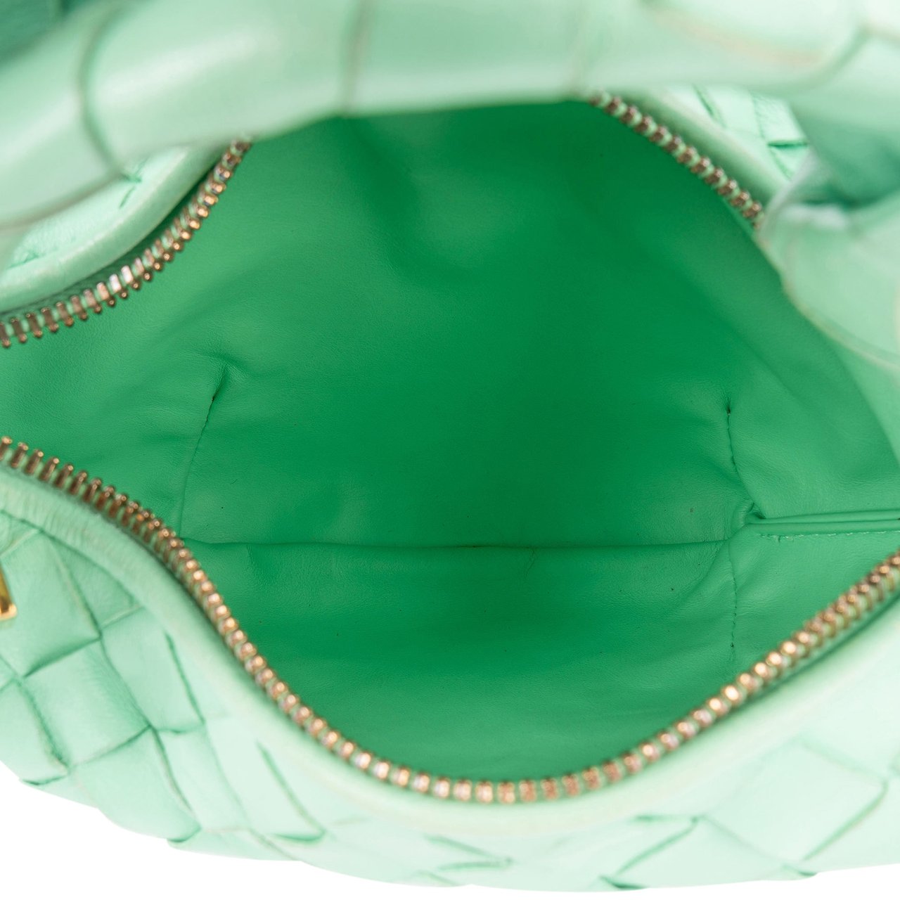 Bottega Veneta Bottega Veneta Green Intrecciato Leather Mini Jodie Handbag Groen