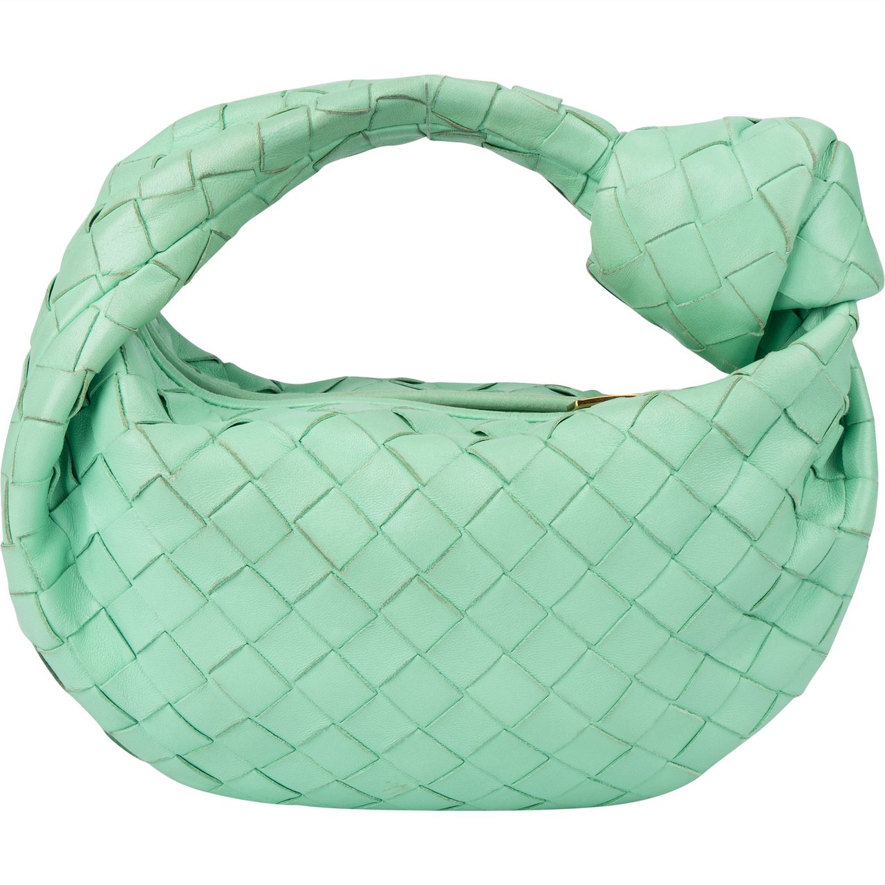 Bottega Veneta Intrecciato Leather Mini Jodie Handbag Groen