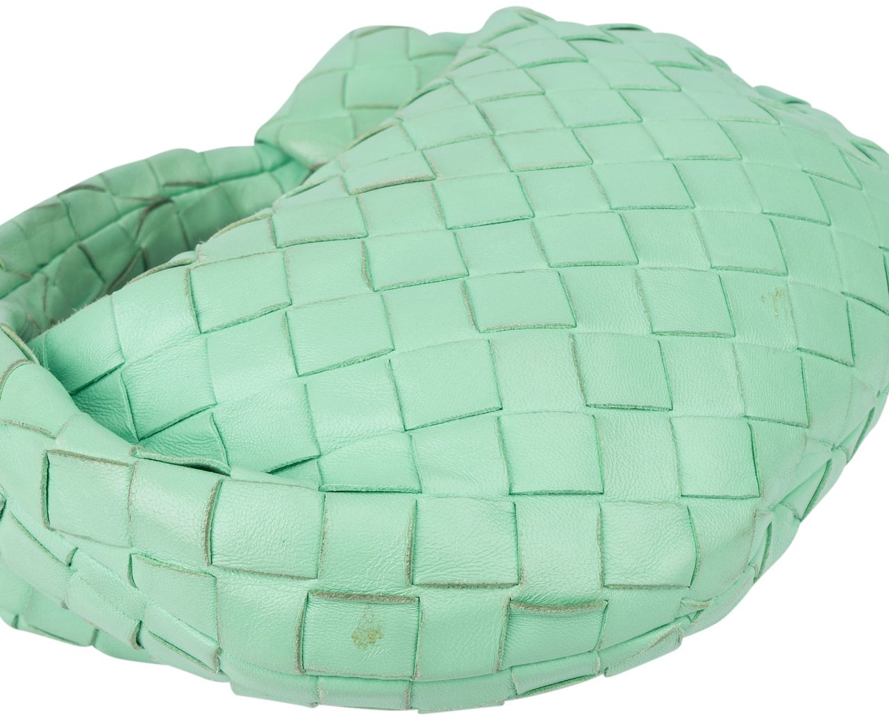 Bottega Veneta Intrecciato Leather Mini Jodie Handbag Groen