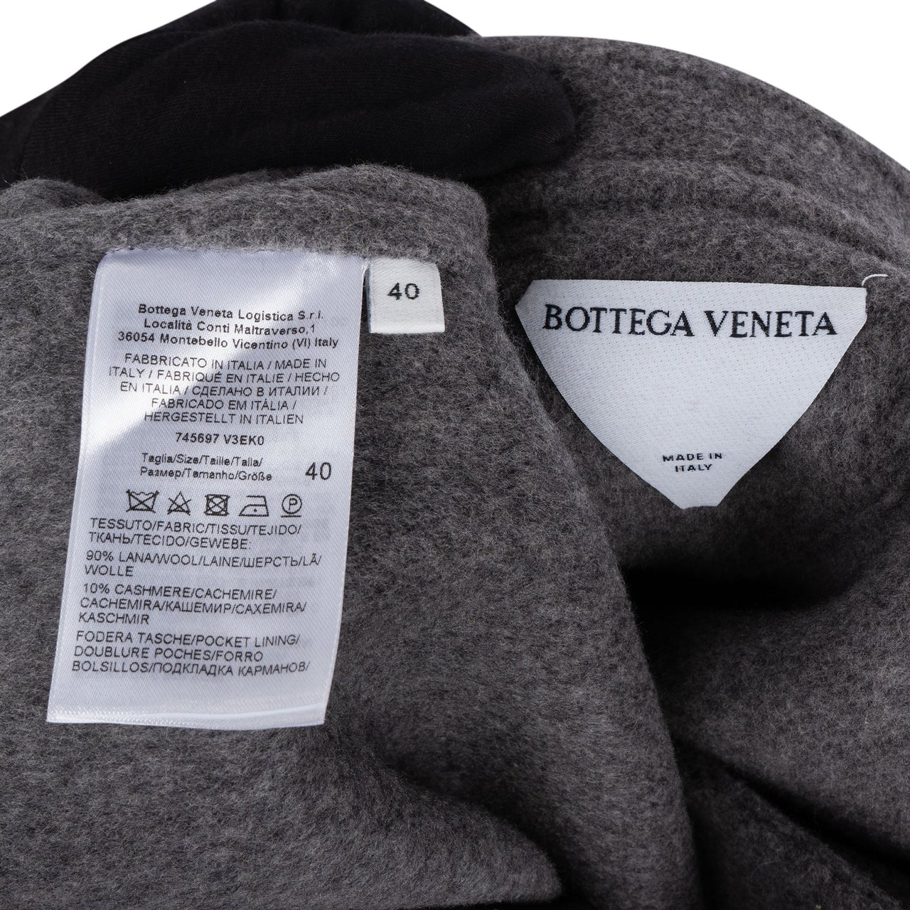 Bottega Veneta Bottega Veneta Grey Wool Cashmere Coat (40) Divers