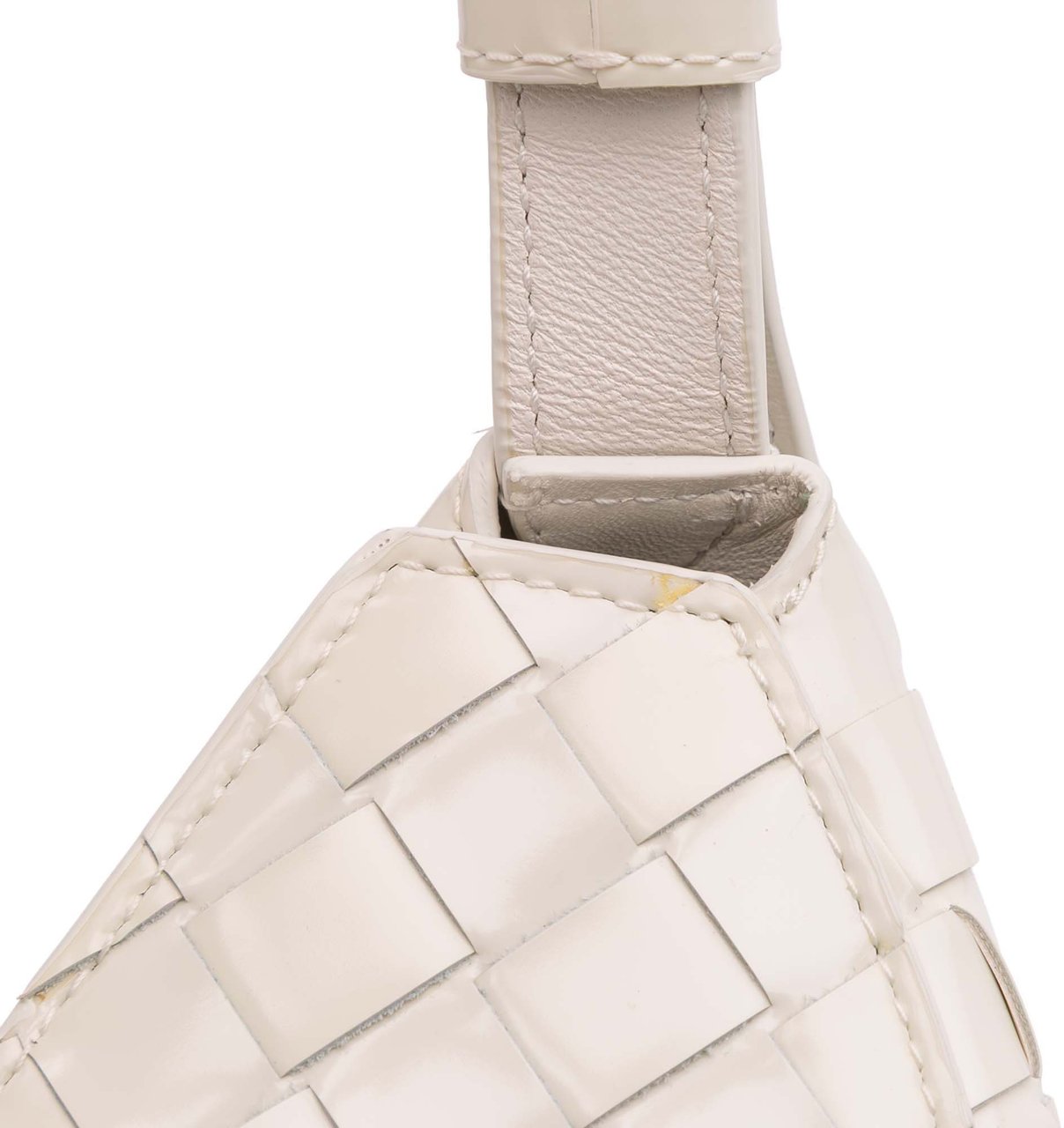 Bottega Veneta Brushed Calfskin Intrecciato Cradle Fold Over Shoulder Bag Wit