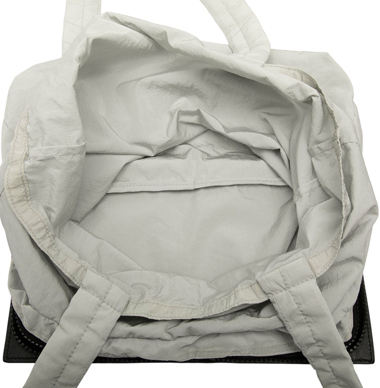 Bottega Veneta Intrecciato Trimmed Nylon Eco Tote Wit