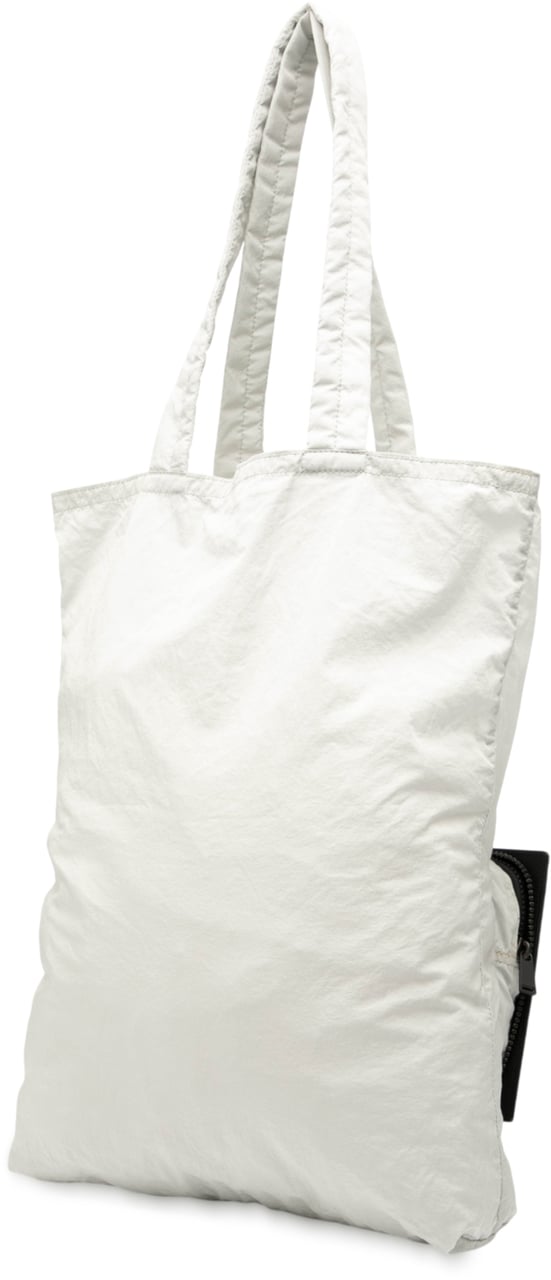 Bottega Veneta Intrecciato Trimmed Nylon Eco Tote Wit