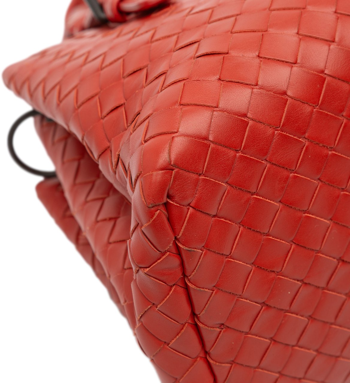 Bottega Veneta Mini Nappa Intrecciato Roma Satchel Rood