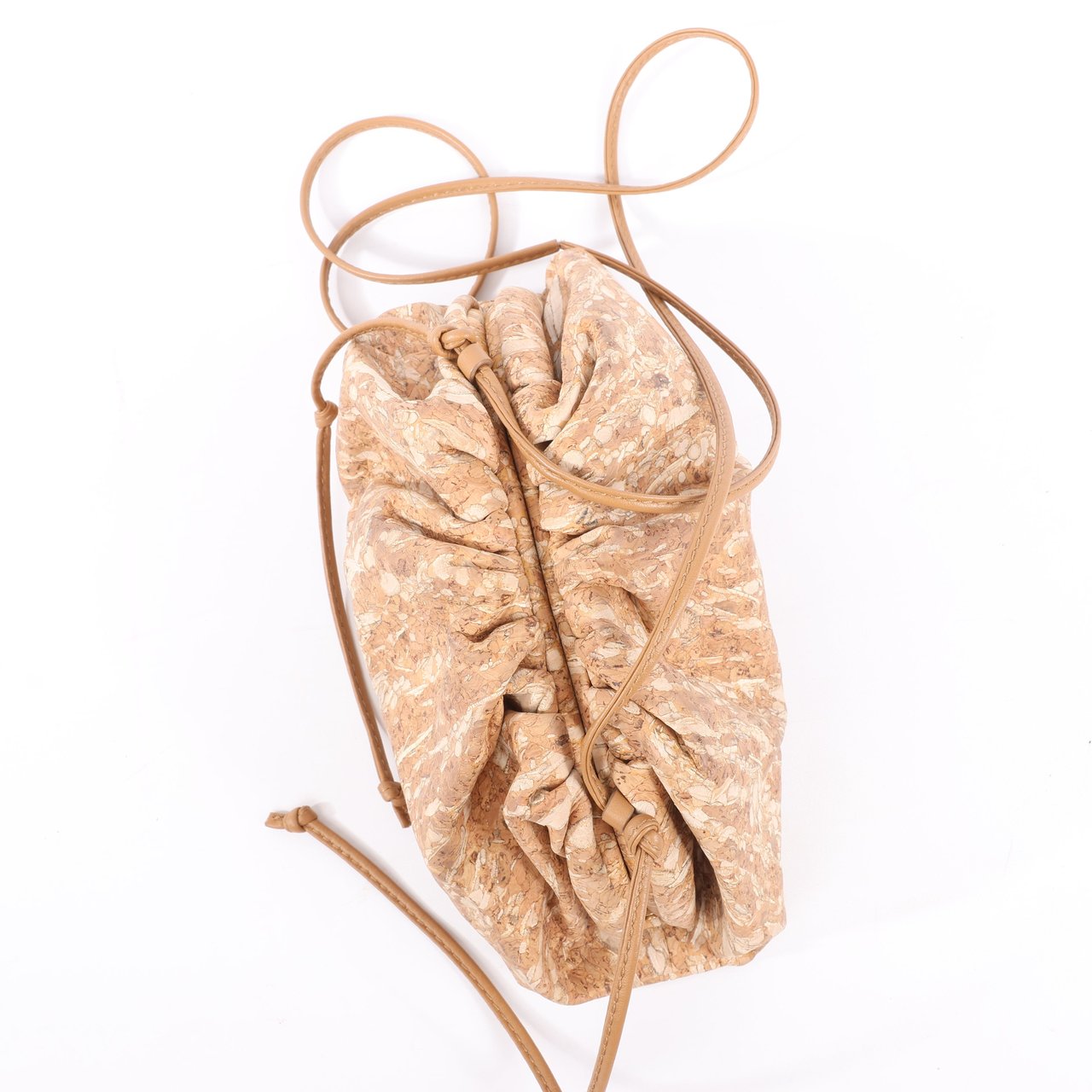 Bottega Veneta Bottega Veneta Mini The Pouch 20 Cork Crossbody bag in Beige Beige