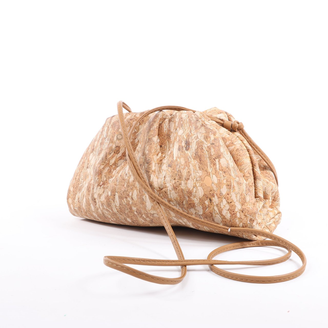 Bottega Veneta Bottega Veneta Mini The Pouch 20 Cork Crossbody bag in Beige Beige
