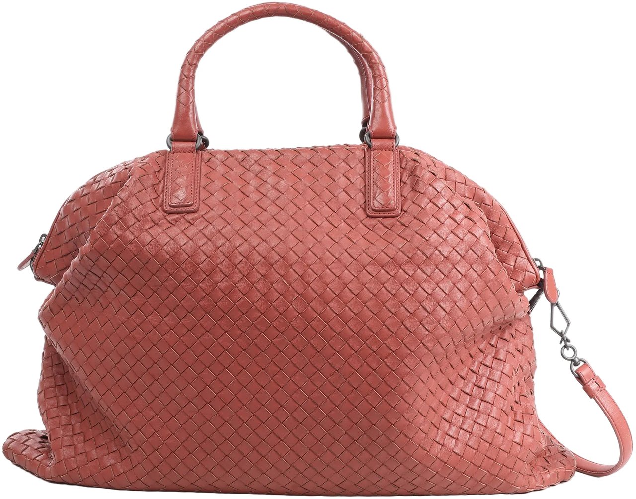 Bottega Veneta Bottega Veneta Intrecciato Leather Handbag in Dusty Red Rood