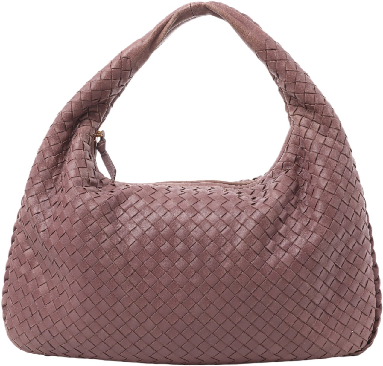 Bottega Veneta Bottega Veneta Intrecciato Hobo Leather Shoulder Bag in Dusty Rose Taupe 115653 Paars
