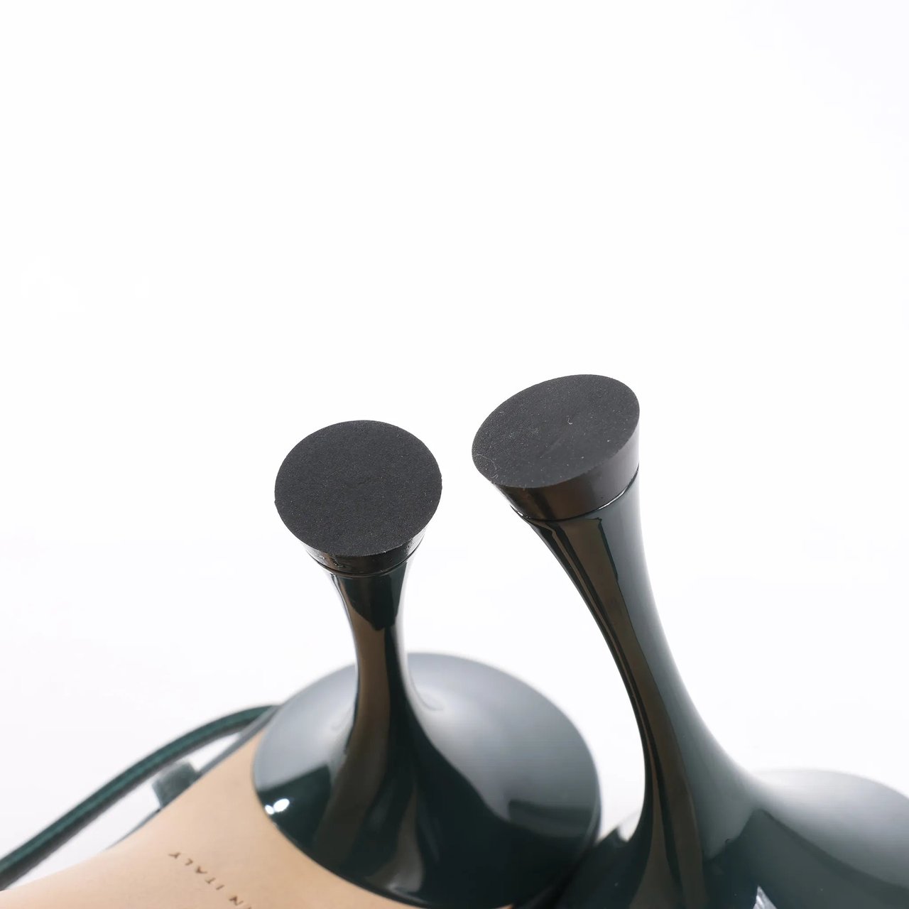 Bottega Veneta Bottega Veneta Leather Heel Sandals in Green, Size 38 EU Groen