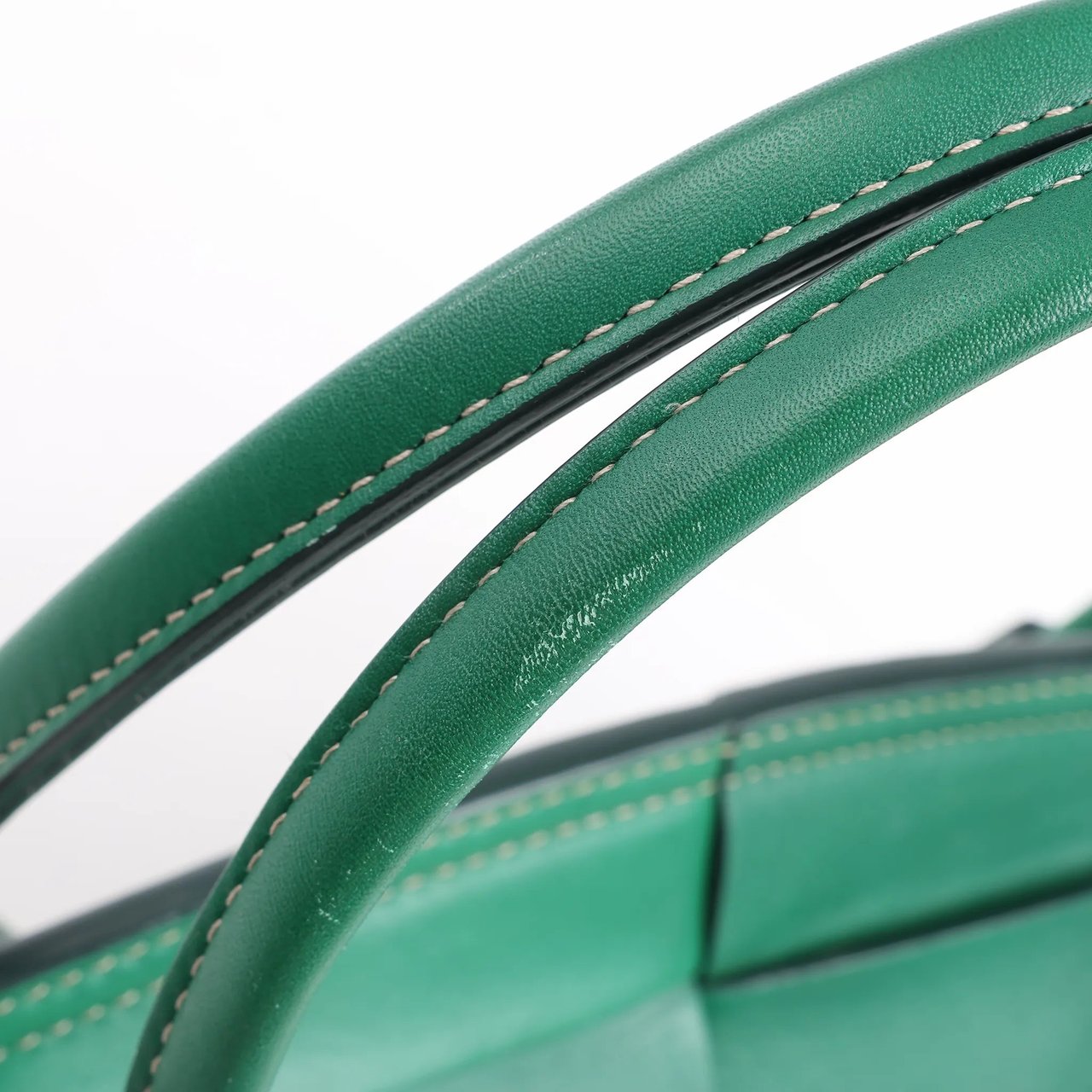 Bottega Veneta Bottega Veneta Arco Mini Leather Maxi Intrecciato 2Way Handbag in Green Groen