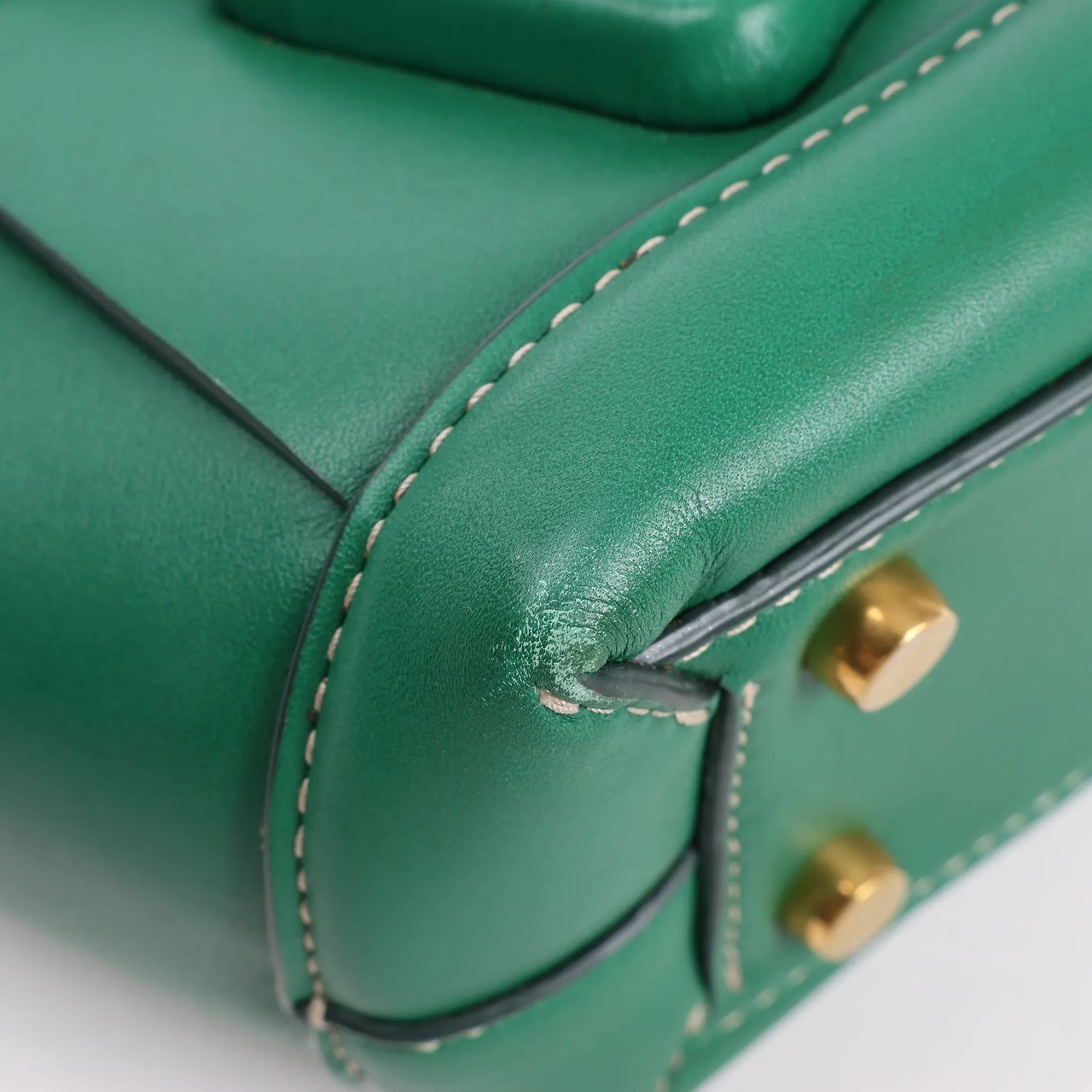 Bottega Veneta Bottega Veneta Arco Mini Leather Maxi Intrecciato 2Way Handbag in Green Groen