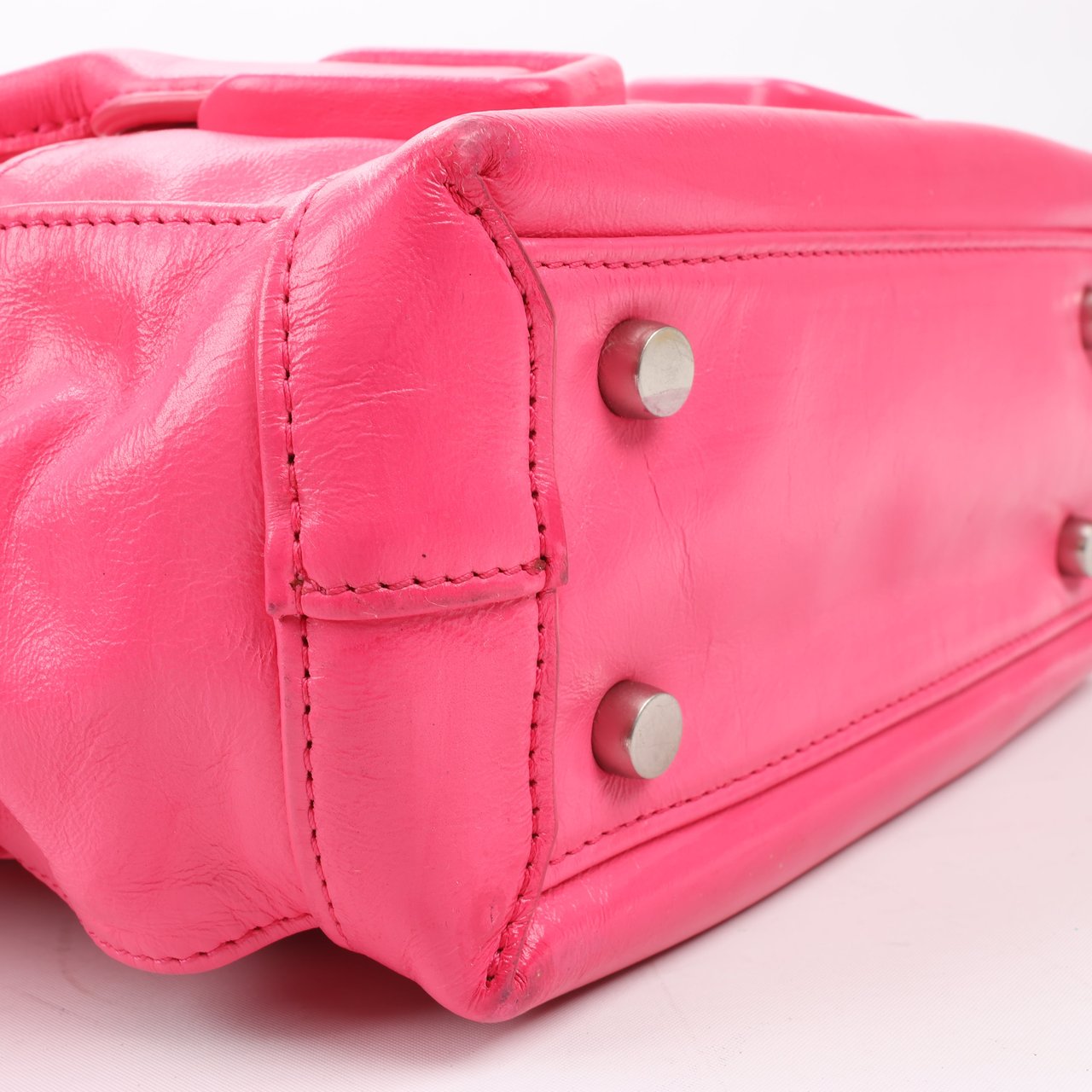 Bottega Veneta Bottega Veneta Arco Mini Paper Calfskin Maxi Intrecciato 2Way Handbag in Pink (Marketplaces) Roze