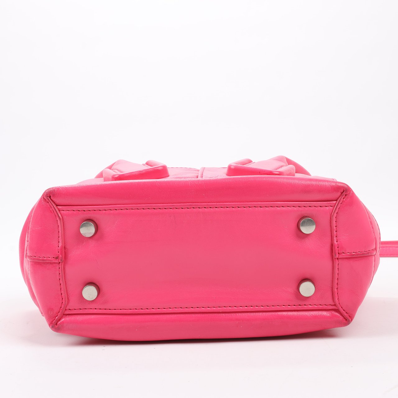 Bottega Veneta Bottega Veneta Arco Mini Paper Calfskin Maxi Intrecciato 2Way Handbag in Pink (Marketplaces) Roze